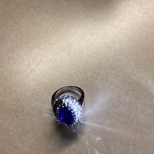 Elegant Blue and Silver Women's Ring